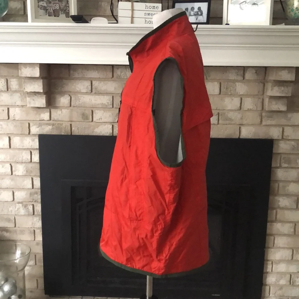 Men’s Gap Orange & Green Multi Zipper Utility Vest size XL